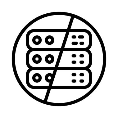 sunucu web simgesi vektör illüstrasyonu