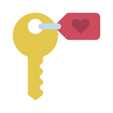 Kişisel ve ticari kullanım için aşk anahtar simgesi çizimi.