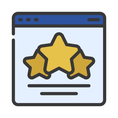 yıldız derecelendirme web simgesi vektör çizimi