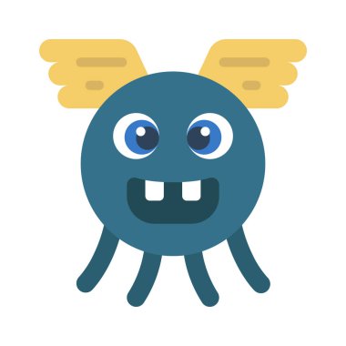 Beyaz arkaplanda böcek canavarının vektör çizimi  