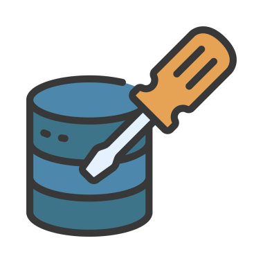 Veri simgesini, vektör illüstrasyonunu onar    