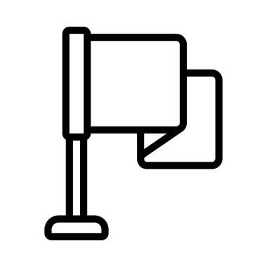 Hedef Bayrak web simgesini sonlandır düz tasarım, vektör illüstrasyonu