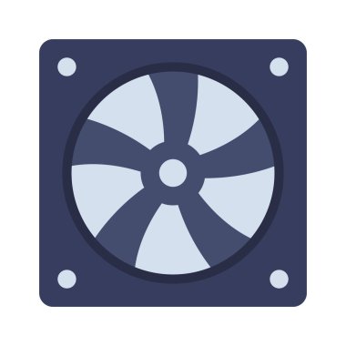 Bilgisayar Soğutma Hayranı simgesi, vektör illüstrasyonu   