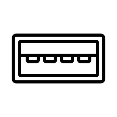 USB Tip A simgesi, vektör illüstrasyonu basit tasarım