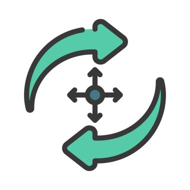 Çalıştırma Döngüsü Web simgesi vektör illüstrasyonu