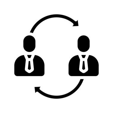 Paylaşımcı Simgesine Basit düz illüstrasyon