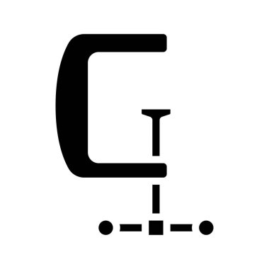  C Kıskaç Aracı düz simgesi, vektör illüstrasyonu 