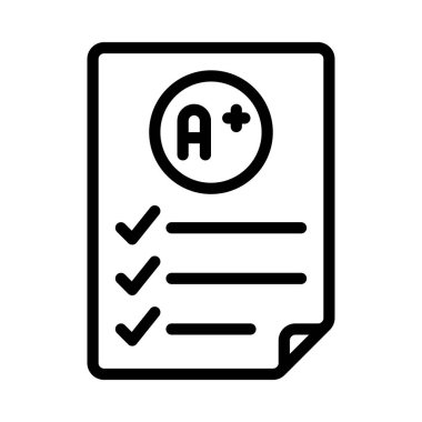 A Plus Sınav simgesi vektör illüstrasyon tasarımı