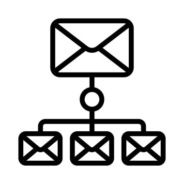 E- posta Listesi simgesi, vektör illüstrasyonu