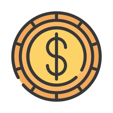 Amerikan Para Birimi Düz Vektör simgesi