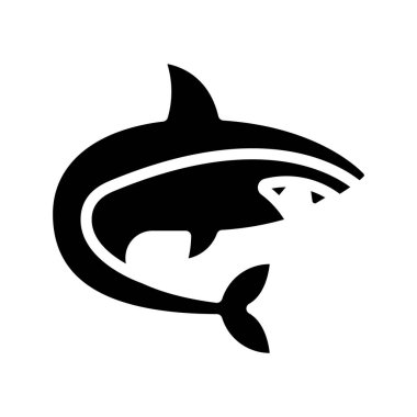 Shark web icon vector illustration