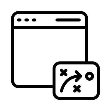 Web Sitesi Planlama simgesi, vektör illüstrasyonu