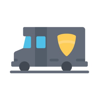 Van simgesi, vektör illüstrasyonu basit tasarım