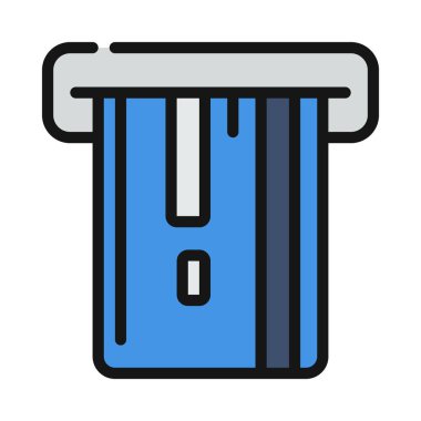 atm web simgesi vektör illüstrasyonu