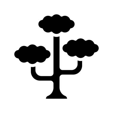 ağaç web simge vektör çizim