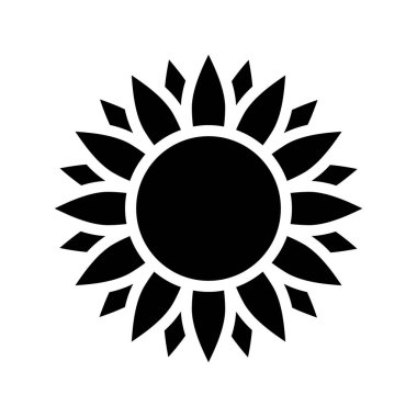 ayçiçeği izole edilmiş ikon vektör illüstrasyon tasarımı