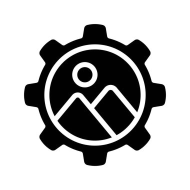 İçerik Yönetimi web simgesi vektör illüstrasyonu