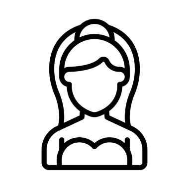 Gelin simgesi vektör çizimi tasarımı