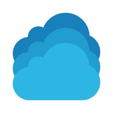 Bulut Birikmiş Simgesi, Vektör İllüstrasyonu