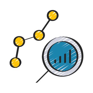 analitik web simgesi vektör illüstrasyonu