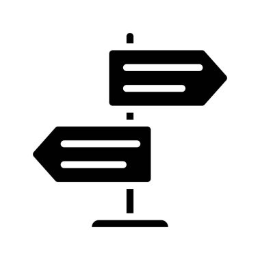 Yön İşareti simgesi. izole vektör illüstrasyonu