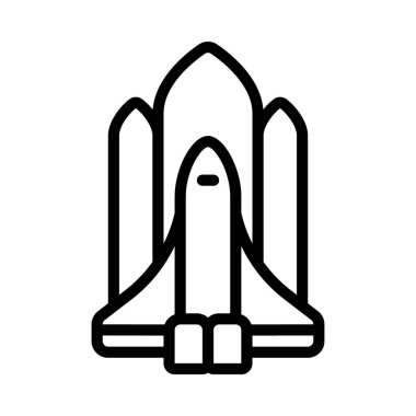roket fırlatma simgesi, vektör çizimi basit tasarım 