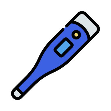 termometre düz vektör ağ simgesi