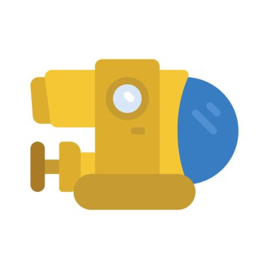 Araştırma Denizaltı simgesi, vektör illüstrasyonu   