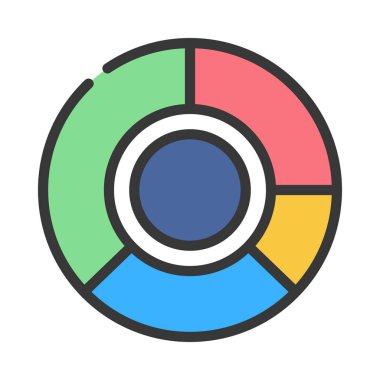 Bir Donut Çizelgesinin vektör çizimi