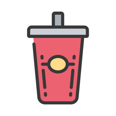 içecek vektörü düz renk simgesi