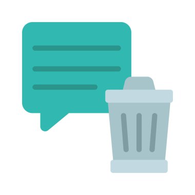 İleti simgesi, vektör illüstrasyonunu sil  