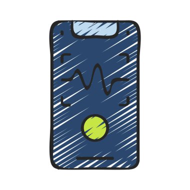 Ses Kaydı simgesi, vektör illüstrasyonu basit tasarım