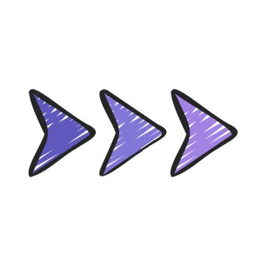  Sivri Oklar simgesi beyaz arkaplanda izole edildi. vektör.