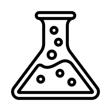 Üçgen şekilli beher ikonu basit düz illüstrasyon