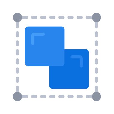 Grup düz simgesi, vektör illüstrasyonu 