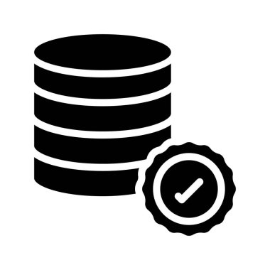 Onaylanmış Veri simgesi, vektör illüstrasyonu    