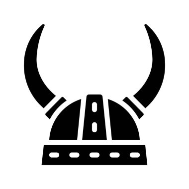 Viking Miğfer Web simgesi vektör illüstrasyonu