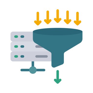 Düz simge, vektör illüstrasyonunu sınırla 