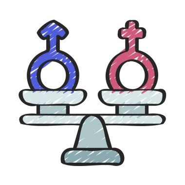 Cinsiyet ağ ikonu vektör illüstrasyonu