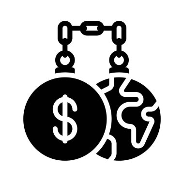 Borç simgesi vektör illüstrasyon tasarımı