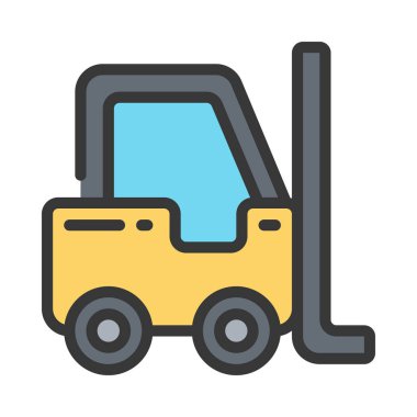 Forklift ağ simgesi vektör çizimi     