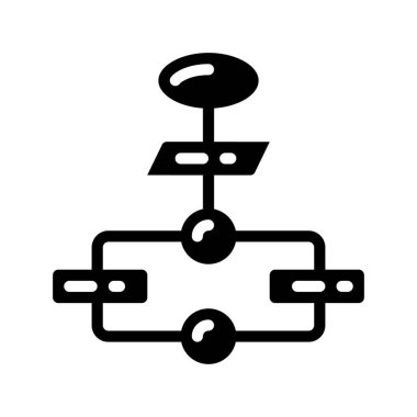 iş Akış Çizelgesi simgesi, vektör illüstrasyonu