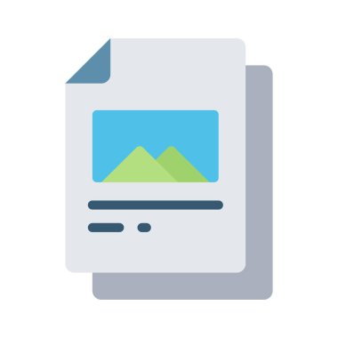 Resim Belgesi simgesi, vektör illüstrasyonu 