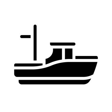  Tekne simgesi, basit vektör çizim