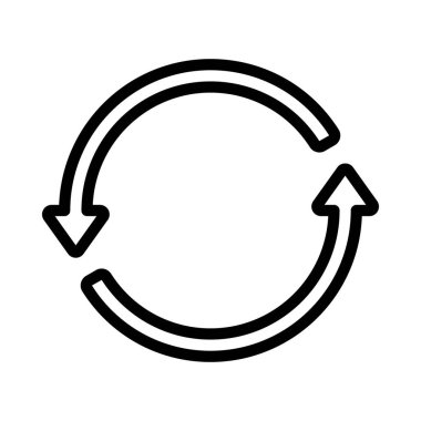 Döngü Okları simgesi beyaz arkaplanda izole edildi. vektör.