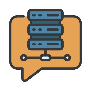 sunucu web simgesi vektör illüstrasyonu
