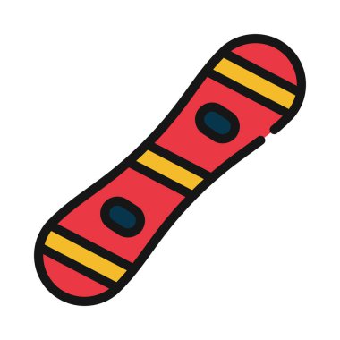 Snowboard düz biçim simgesi, vektör tasarımı