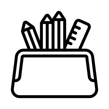 Kalem Davası düz simgesi, vektör illüstrasyonu 