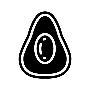 avokado simgesi vektör çizimi