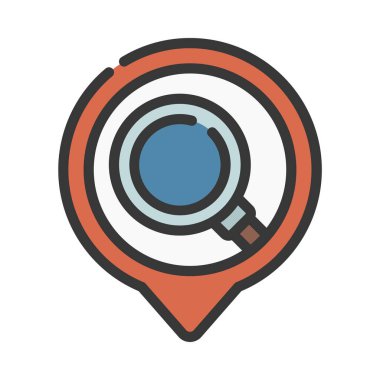  Arama simgesi, vektör illüstrasyonu  